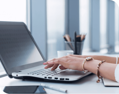 Worker working with a computer